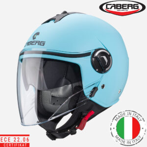 Otvorena – jet kaciga za motor Caberg Riviera V4X - Svijetlo plava