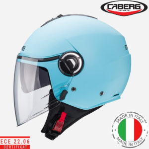 Otvorena – jet kaciga za motor Caberg Riviera V4X - Svijetlo plava