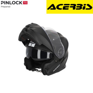 Modularna - flip up kaciga za motor Acerbis Serel 2206 - Crna