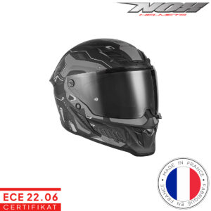 Zatvorena - full face kaciga za motor NOX Goliath Berserck - Mat crna