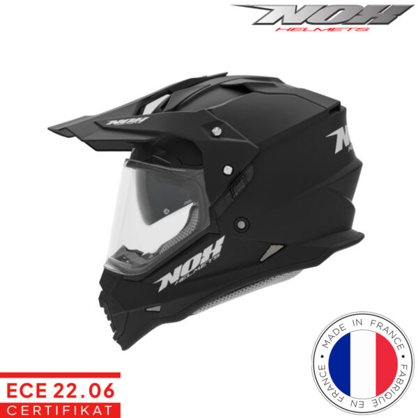 Zatvorena - full face off road kaciga za motor NOX Trail 632A N312 - Mat crna