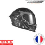 Zatvorena - full face kaciga za motor NOX Goliath Berserck - Mat crna
