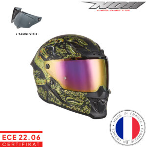 Zatvorena - full face kaciga za motor NOX Goliath Mythology - Zlatna