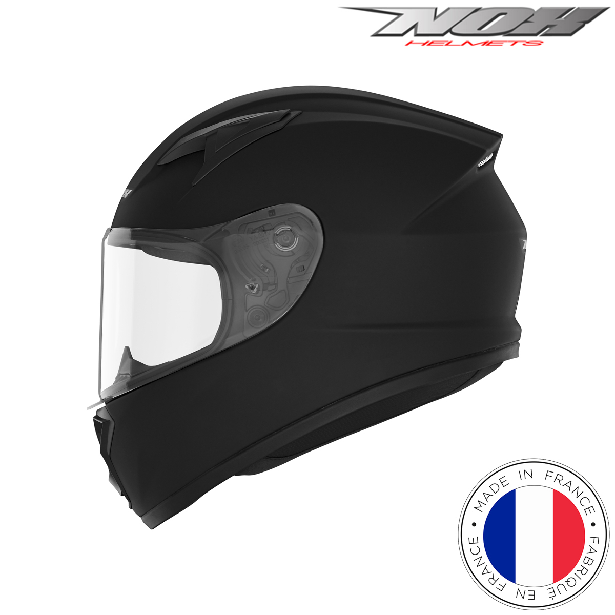 Dječija zatvorena - full face kaciga za motor NOX N731 - Mat crna