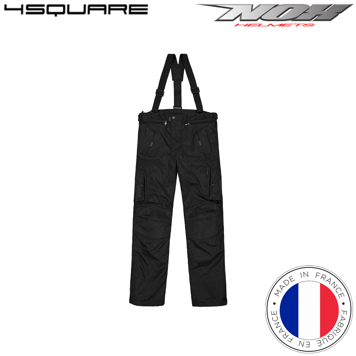 Pantalone - hlače za motor NOX 4square Trailer Continental - Crne