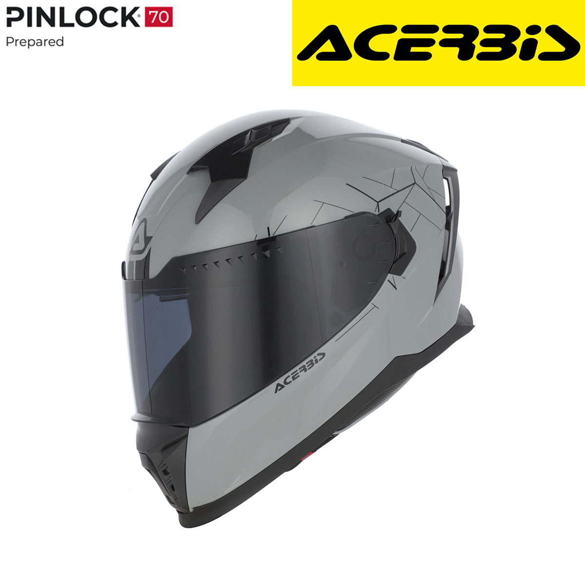 Zatvorena - full face kaciga Acerbis X-Way - Siva