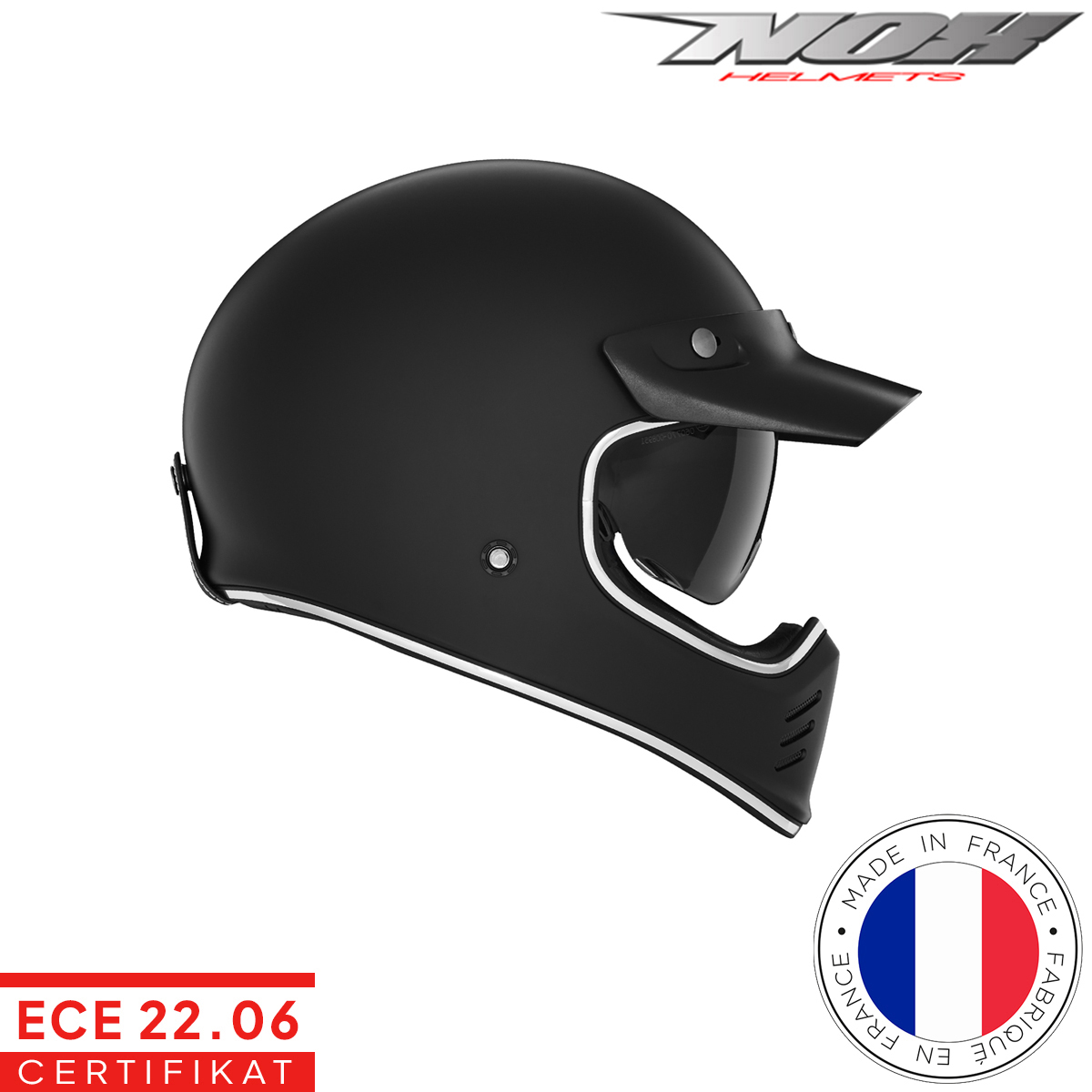 Zatvorena - full face kaciga za motor NOX Premium Seventy II - Mat crna (1) Zatvorena - full face kaciga za motor NOX Premium Seventy II - Mat crna