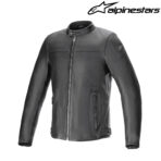 Kožna jakna za motor Alpinestars Blacktrack - Crna