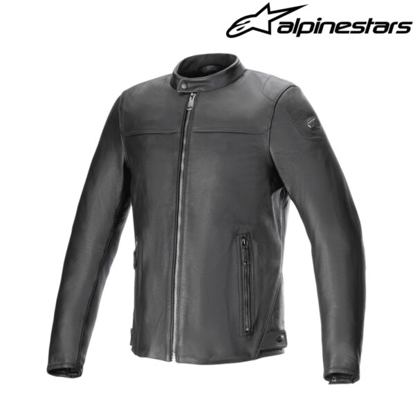 Kožna jakna za motor Alpinestars Blacktrack - Crna