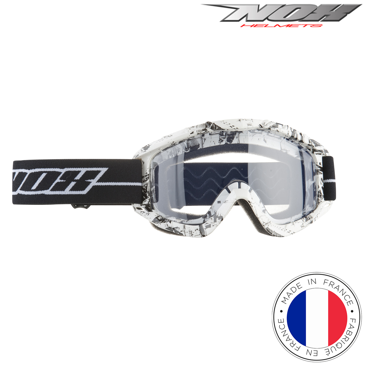 Naočale za motor NOX Dirt - Bijele