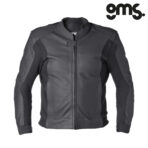 Kožna jakna za motor GMS GS-1 - Crna