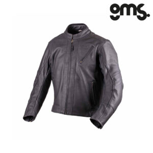 Kožna jakna za motor GMS Panther - Crna