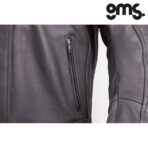 Kožna jakna za motor GMS Panther - Crna - Image 4