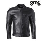 Kožna jakna za motor GMS The Roland Stones - Crna