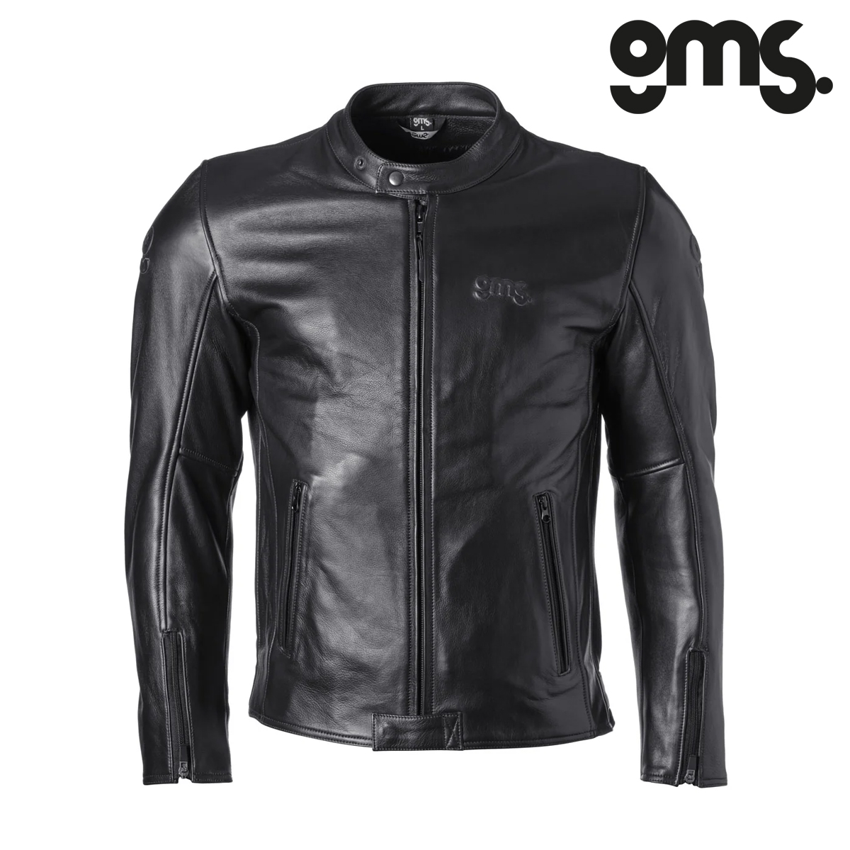 Kožna jakna za motor GMS The Roland Stones - Crna (1) Kožna jakna za motor GMS The Roland Stones - Crna