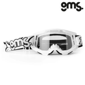 Naočale za motor GMS Strata 2 - Bijele sa providnim staklom