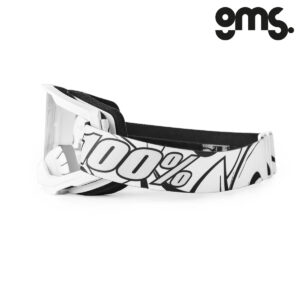 Naočale za motor GMS Strata 2 - Bijele sa providnim staklom