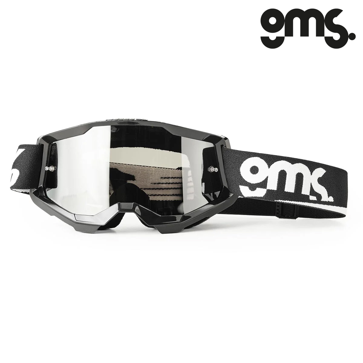 Naočale za motor GMS Strata 2 - Crne sa srebrenim staklom
